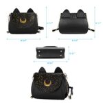 Luna Sailor Moon PU Leather Crossbody Bag - Black