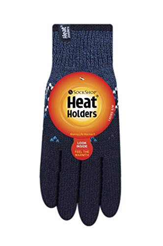 HEAT HOLDERS - Ladies Striped Thermal Fleece Gloves