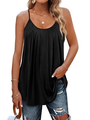 Aokosor Ladies Summer Vest Adjustable Spaghetti Straps