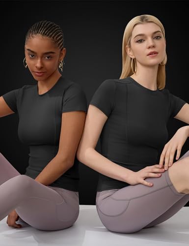 IECCP Women's Seamless Short Sleeve Workout Shirt