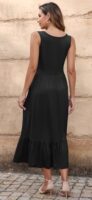 AUSELILY Women's Sleeveless Maxi Dress with Pockets