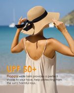 FURTALK Women's UPF 50 Foldable Wide Brim Straw Hat