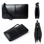 befen Leather Wristlet Bag with Tassel & Card Slots