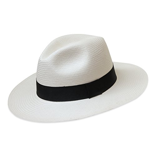 Tumia - White Fedora Panama Hat - Non-Rollable