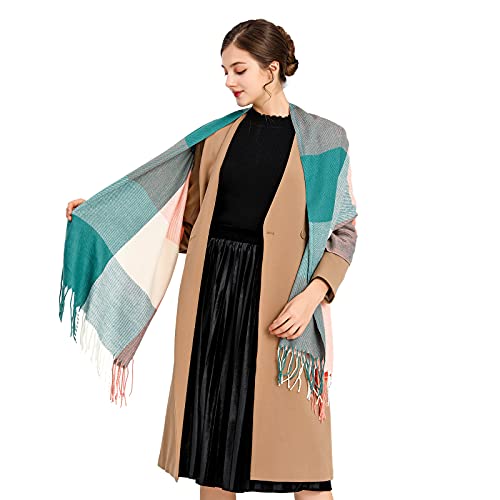 Miss Lulu Women Winter Soft Tartan Check Wool Scarf