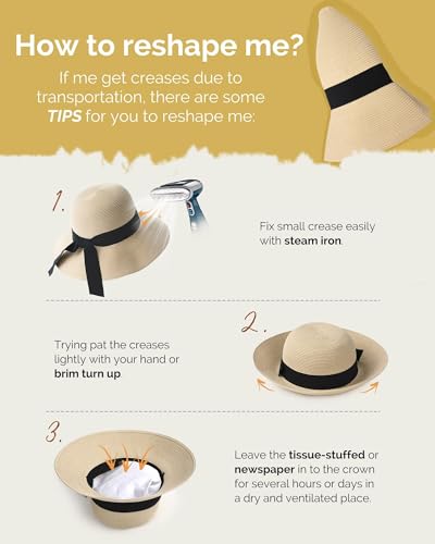 FURTALK Women's UPF50 Foldable Sun Hat