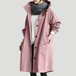 AMhomely Women's Waterproof Hooded Raincoat, S-5XL