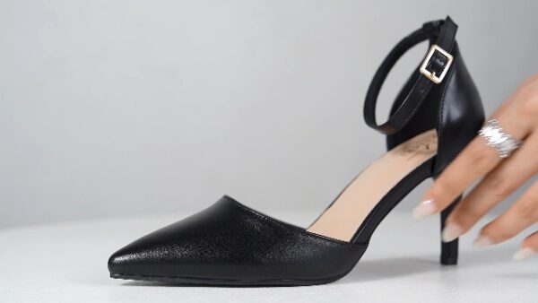 Women's Buckle Ankle Strap Pointed Toe Stilettos