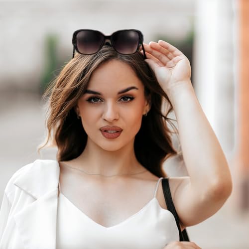 YFHUVB 3 Pcs Women Vintage UV400 Oversized Sunglasses