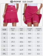 MoFiz Women's Pleated Tennis Skirt with Pockets