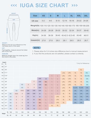 IUGA Yoga Pants with Pockets for Women