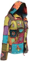 SHOPOHOLIC FASHION Women Love Peace Patchwork Hoodie