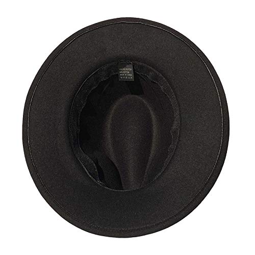 JK Home Wide Brim Fedora Hat - Felt Panama Cap - 2pcs