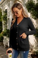 GRECERELLE Womens Long Sleeve Lightweight Cardigan