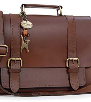 Catwalk Leather Messenger Bag - Large Work Satchel