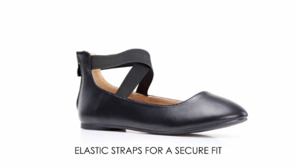 DREAM PAIRS Women's Ballerina Flats with Elastic Straps
