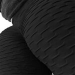 Memoryee Women's Honeycomb Waffle Ruched Butt Lift Leggings