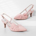 Greatonu Women's Kitten Heel Slingback Pumps