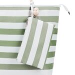 KALIDI Extra Large Waterproof Beach Tote with Pockets