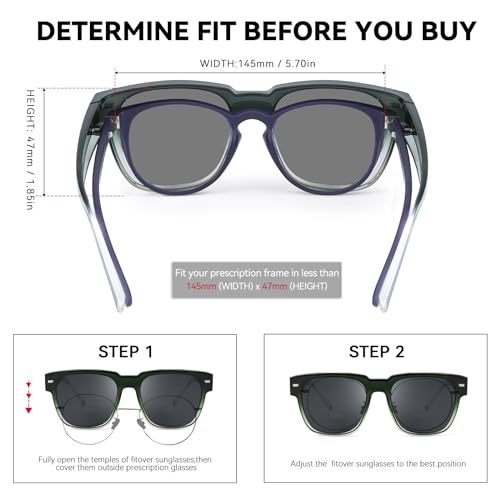 Myiaur Polarised Fit Over Sunglasses, UV 400, TR90 Material