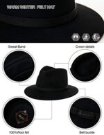 Comhats Stylish Wool Fedora Hat: Wide Brim, Trilby Fashion