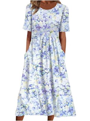 AMhomely Women's Casual Summer Dress with Pockets