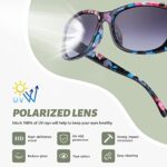 LVIOE Polarised Rectangular Sunglasses with UV Protection