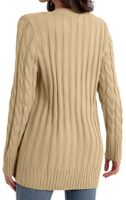 GRECERELLE Women's Long Chunky Knit Cardigan with Pockets