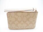 Coach Leather Corner Zip Wristlet