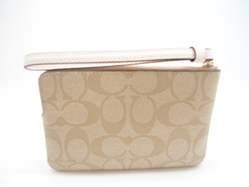 Coach Leather Corner Zip Wristlet