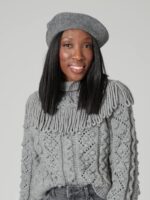 Lafefe Wool Beret, Autumn Winter Retro Candy Colour