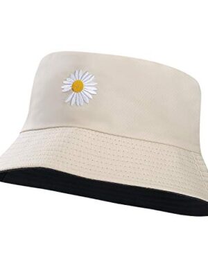 MaoXinTek Reversible Cotton Daisy Sun Hat 56-58cm