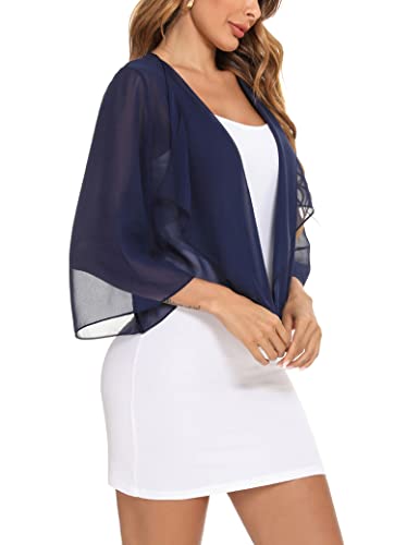 Aottori Chiffon Bolero Cardigans for Women 3/4 Sleeve