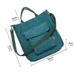 Etercycle Corduroy Crossbody Tote Bag, Peacock Blue