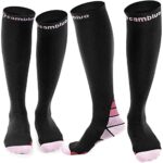 CAMBIVO Compression Socks 2 Pairs for Calf & Ankle Support