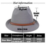 NiceYnn Unisex Wool Panama Hat, Curl Brim Jazz Fedora