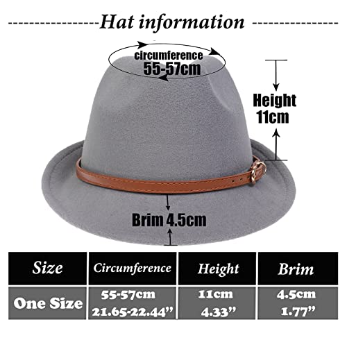 NiceYnn Unisex Wool Panama Hat, Curl Brim Jazz Fedora