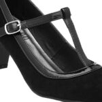 Lilley Vicky Women's Black Faux Suede Court Shoe