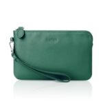 befen Small Leather Clutch Bag - Forest Green