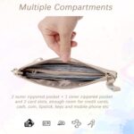 Jiusely Genuine Leather Wristlet Clutch, Zip Purse Wallet
