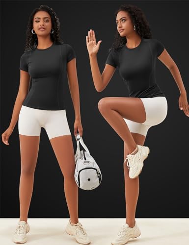 IECCP Women's Seamless Short Sleeve Workout Shirt