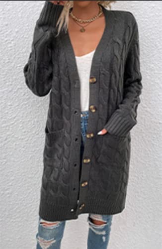 Beskie Women's Long Sleeve Open Front Cardigan with Pockets