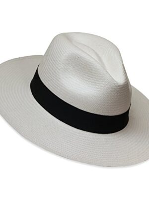 Tumia - White Fedora Panama Hat - Non-Rollable