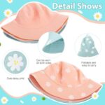 Partideal 2Pack Reversible Cotton Bucket Hat, Daisies Print