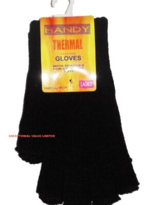 Ladies Thermal Fingerless Winter Gloves - One Size