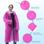 Vicloon Waterproof Adult Poncho, 2PCS, Reusable, with Hoods