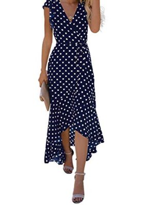 GRECERELLE Womens Summer Boho Floral Midi Dress