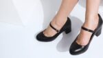 Womens Mid Block Heels Mary Jane Ankle Strap Shoes
