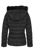 shelikes Women's Quilted Winter Coat with Faux Fur Hood