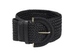 Allegra K Women's Wide Braided Waist Belt with Buckle